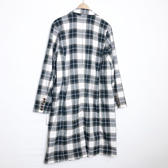 Free  People Freddie Long line double breasted plaid blazer coat - Picture 11 of 13